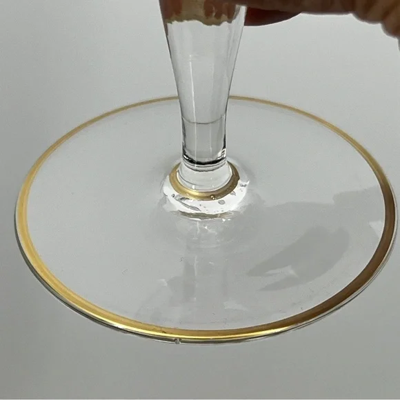 Set of 4 Vintage Minton Tiffin-Franciscan Champagne 4 Ounces Gold Rim Glasses - Picture 12 of 14